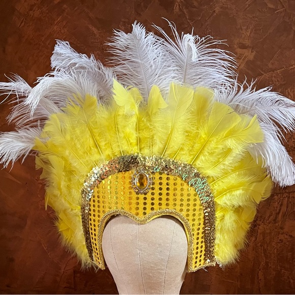 LV Showgirls Accessories - Gold Showgirl Headdress